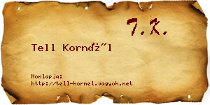 Tell Kornél névjegykártya